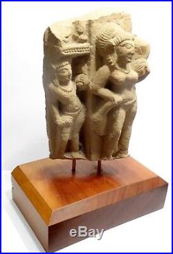 Relief Antique En Gres Parvati -inde Medievale 11° S Indian Sandstone Relief
