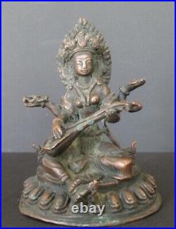 Saraswati en Bronze du Népal