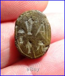 Scarabee Egyptien Nouvel Empire 1500 / 1000 Bc Egyptian Carved Stone Scarab