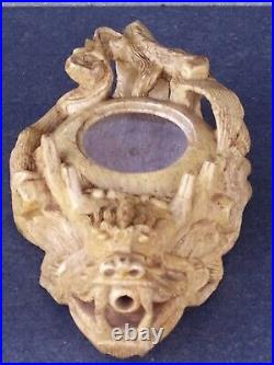 Sculpture, Brûle Parfum Dragon en Pierre Dure, Asie Ancien