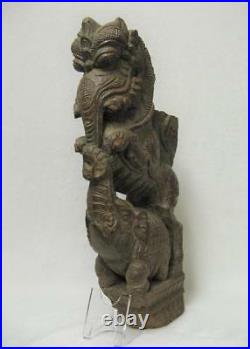 Sculpture En Bois De Char Ratha. Inde XVIIIe