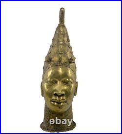 Sculpture africaine en Bronze, Tête Ife du Nigéria de 53 cm 6,3 Kg