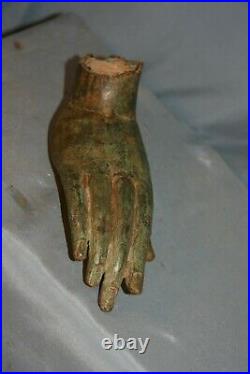 Sculpture main en bronze ancienne Boudha Thailande Chinese