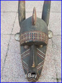 Sculpture masque Africain homme antilope Art Premier d'époque 19ème