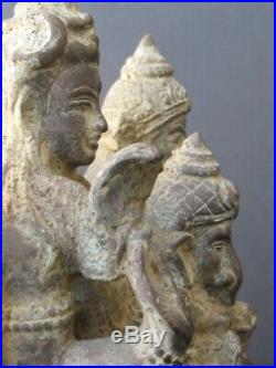 Shiva Parvati Ganesh en Bronze INDE