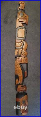 Squamish Indians Pacific NW Coast Canada Native Tribal Art 87cm sign Tony Yelton