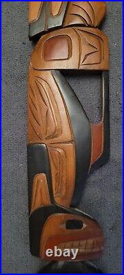 Squamish Indians Pacific NW Coast Canada Native Tribal Art 87cm sign Tony Yelton