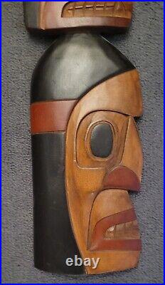 Squamish Indians Pacific NW Coast Canada Native Tribal Art 87cm sign Tony Yelton