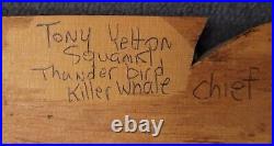 Squamish Indians Pacific NW Coast Canada Native Tribal Art 87cm sign Tony Yelton