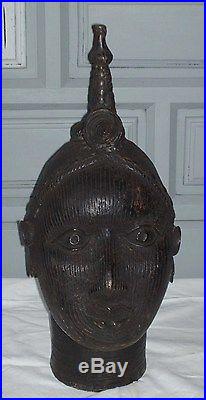 Statue En Bronze Africaine/tete Ife /nigeria