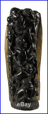 Statue Makonde Tour Des Ancetres -arbre De Vie Ebene Art Africain-tanzanie- 428