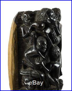 Statue Makonde Tour Des Ancetres -arbre De Vie Ebene Art Africain-tanzanie- 428