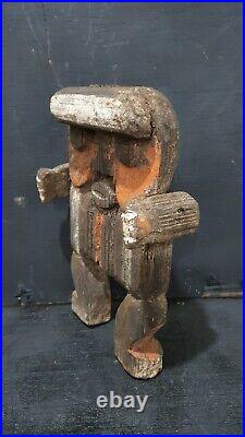 Statue Mambila Nigeria En Bambou 23cm Longueur