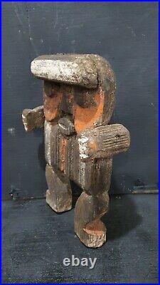 Statue Mambila Nigeria En Bambou 23cm Longueur