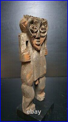 Statue Mambila Nigeria En Bambou 31cm Longueur