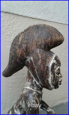 Statue/Masque Punu du Gabon(Afrique centrale) 40 cm. Art africain-Africa art