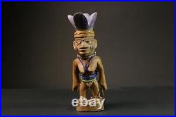 Statue africaine Yourba Figures Peoples Nigeria Sculpture Tribal Handmade-7648