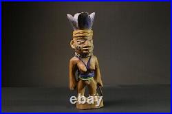 Statue africaine Yourba Figures Peoples Nigeria Sculpture Tribal Handmade-7648