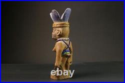 Statue africaine Yourba Figures Peoples Nigeria Sculpture Tribal Handmade-7648