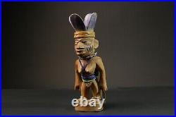 Statue africaine Yourba Figures Peoples Nigeria Sculpture Tribal Handmade-7648