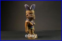 Statue africaine Yourba Figures Peoples Nigeria Sculpture Tribal Handmade-7648