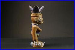 Statue africaine Yourba Figures Peoples Nigeria Sculpture Tribal Handmade-7648