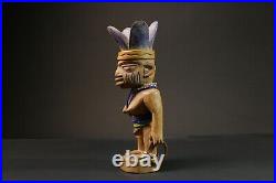 Statue africaine Yourba Figures Peoples Nigeria Sculpture Tribal Handmade-7648