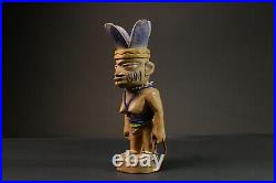 Statue africaine Yourba Figures Peoples Nigeria Sculpture Tribal Handmade-7648