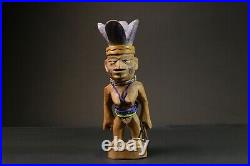 Statue africaine Yourba Figures Peoples Nigeria Sculpture Tribal Handmade-7648