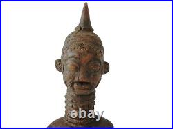 Statue africaine ancienne rare grande 60cm maternité bois Bena Lulua RDC Congo