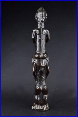 Statue africaine baoulé de Côte d'Ivoire en bois 06