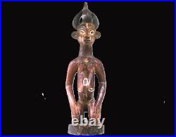 Statue africaine bois maternité Yoruba Nigeria grande taille 71 cm