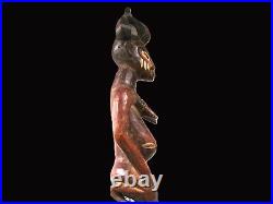 Statue africaine bois maternité Yoruba Nigeria grande taille 71 cm