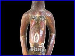 Statue africaine bois maternité Yoruba Nigeria grande taille 71 cm