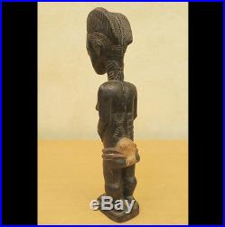 Statue colon Baoulé de Cote d'Ivoire Art Primitif Premier Tribal d' Afrique