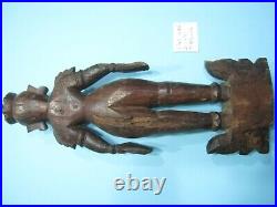 Statue ethnique ancienne Divinité en bois origine INDE N°F41