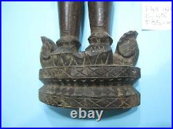 Statue ethnique ancienne Divinité en bois origine INDE lot N°F41