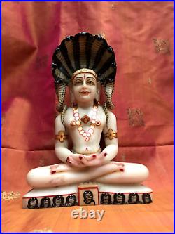 Statue indienne Dieu Jain Jaïnisme Inde Dieu Serpent Asie Fait main O