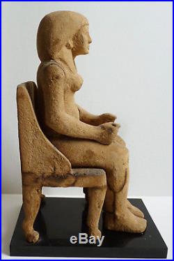 Statue statuette en bois de palmier style Égypte antique archéologie Pharaon