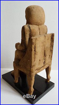 Statue statuette en bois de palmier style Égypte antique archéologie Pharaon