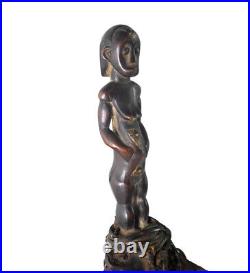 Statuette Africaine Pounou Eventail Africain Art africain Art Gabon