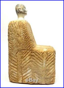 Statuette Bactriane 3rd Millenium Bc Bactrian Composite Stone Female Figure