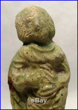 Statuette Egyptiennne Emaillee 30 Bc Egyptian Glazed Figure Roman Period