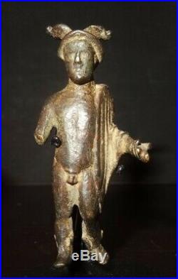 Statuette Gallo-romaine En Bronze Dieu Mercure Gallo-roman Figure God Mercury