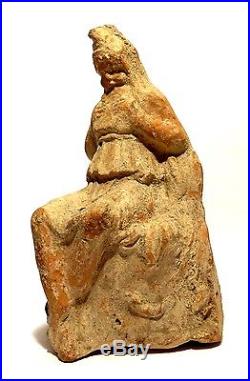 Statuette Grecque Athys 3° S. Avt J. C. Greek Musician Figurine 300 Bc