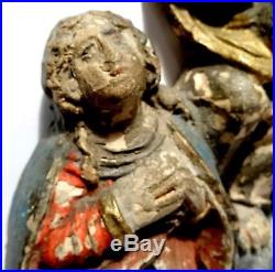 Statuette Haute Epoque Couronnement De La Vierge 1600 Ad Virgin Coronation