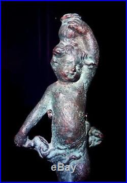 Statuette Putto En Bronze Haute Epoque 17°s Renaissance Bronze Cupid Figure