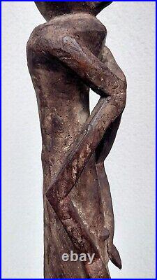 Superbe Ancienne Statue Chamba, Mumuye, Nigeria, Tribal Art Africain