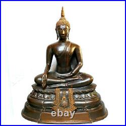 Superbe ancien Bouddha Buddha Bronze Thaïlande H43cm 1950-1960 SPECIAL