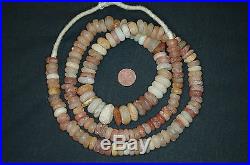 Superbe collier en agate cornaline jaspe- anciennes perles néolitique afrique